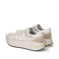 Sneakers in pelle ecopelle e tessuto 
