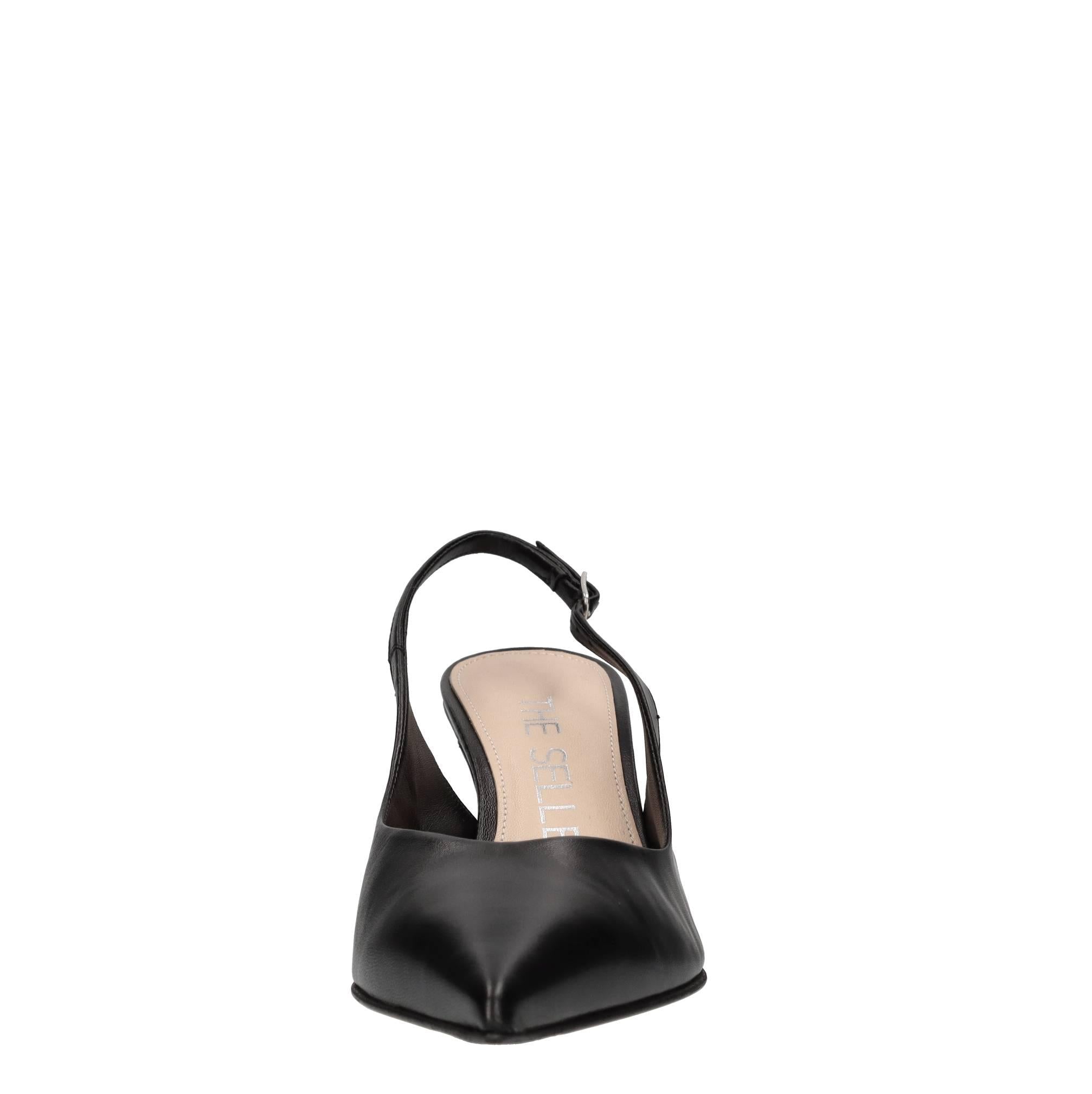 Décolleté slingback in pelle 