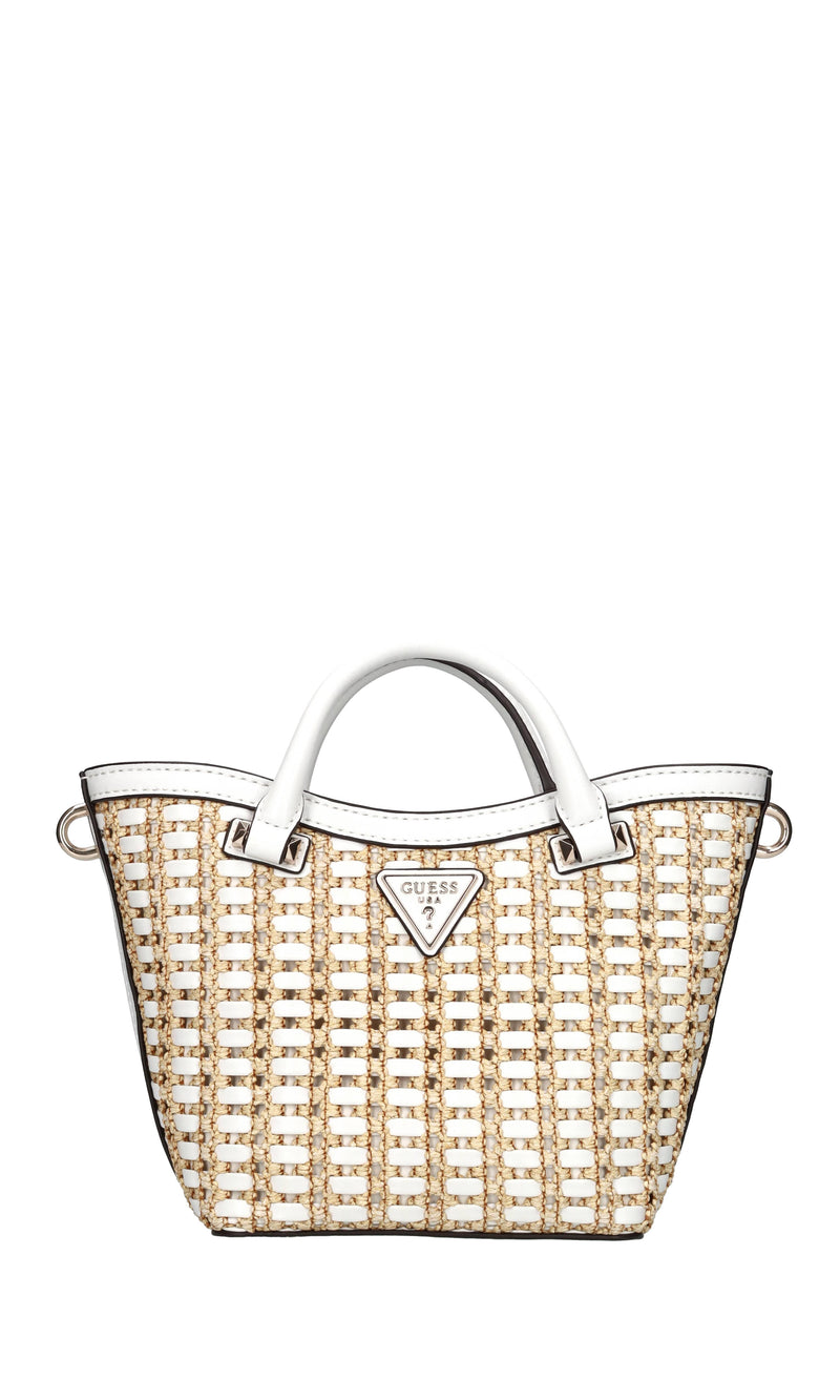 Borsa in ecopelle e rafia 