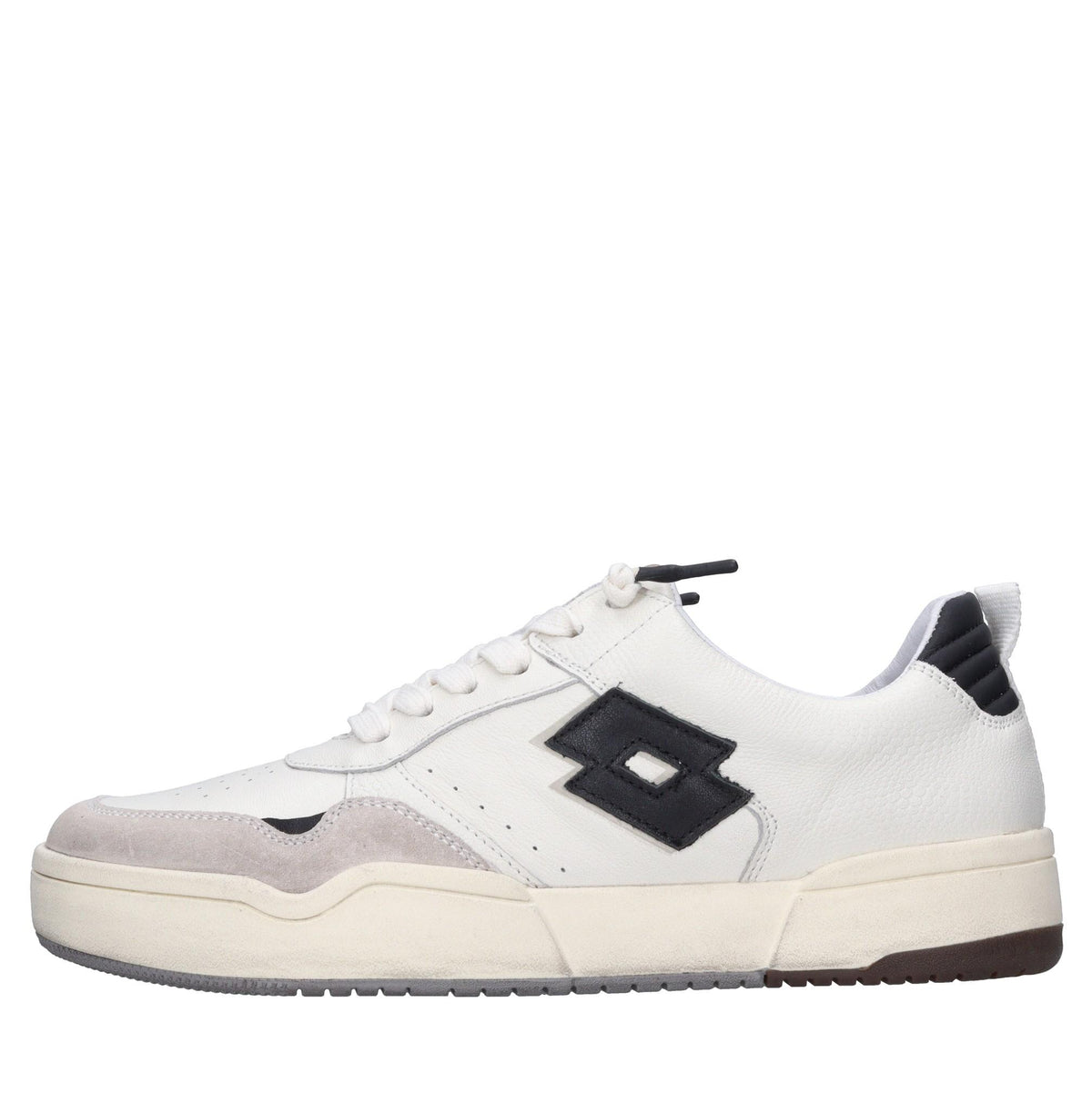 Sneakers in pelle e tessuto 