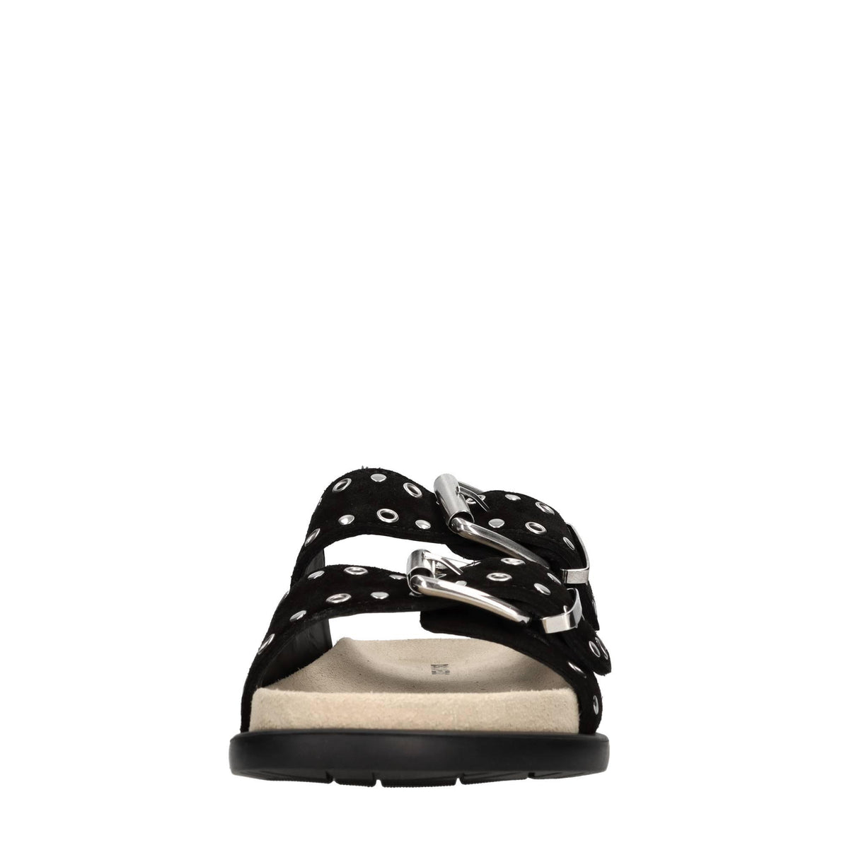 Mules in camoscio e borchie 