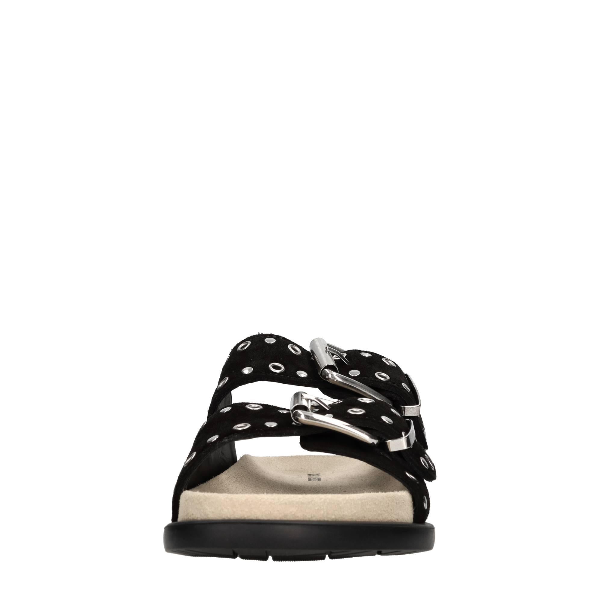 Mules in camoscio e borchie 