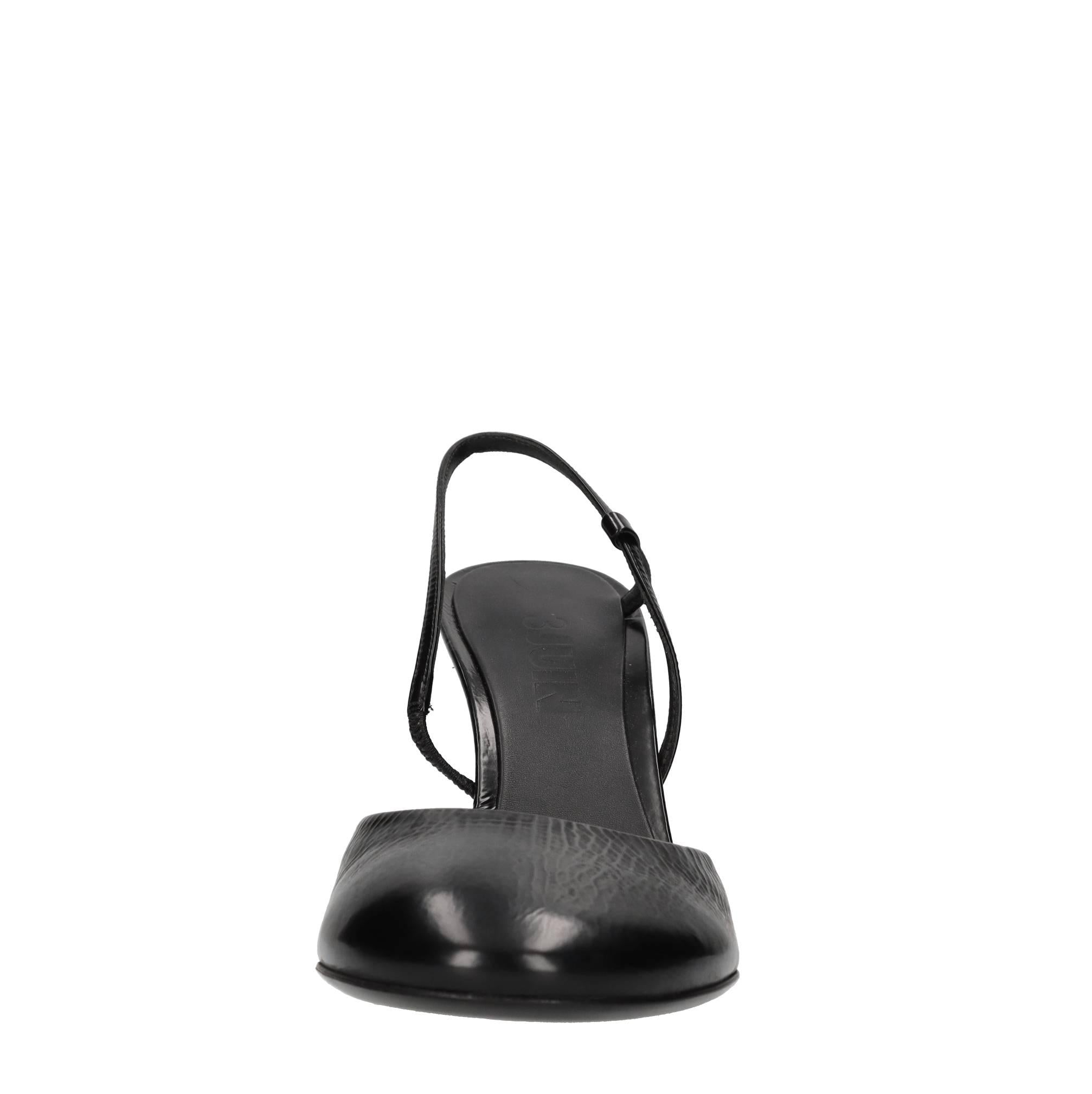 Décolleté slingback in pelle 