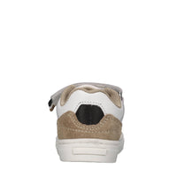 Sneakers in pelle e tessuto 