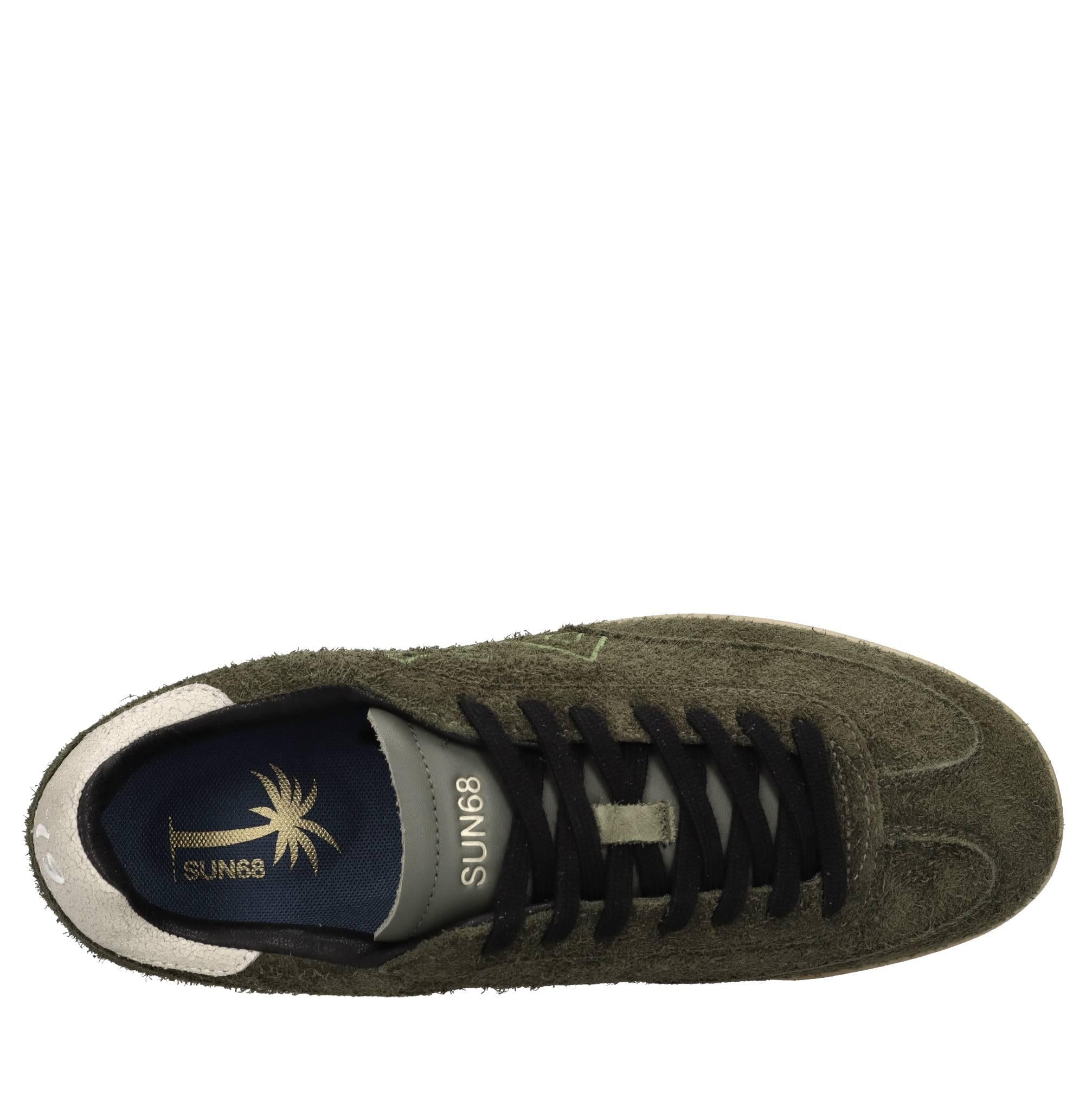 Sneakers in camoscio ed ecopelle 