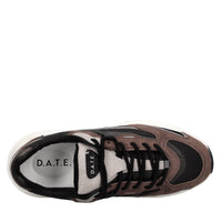 Sneakers in pelle e tessuto 
