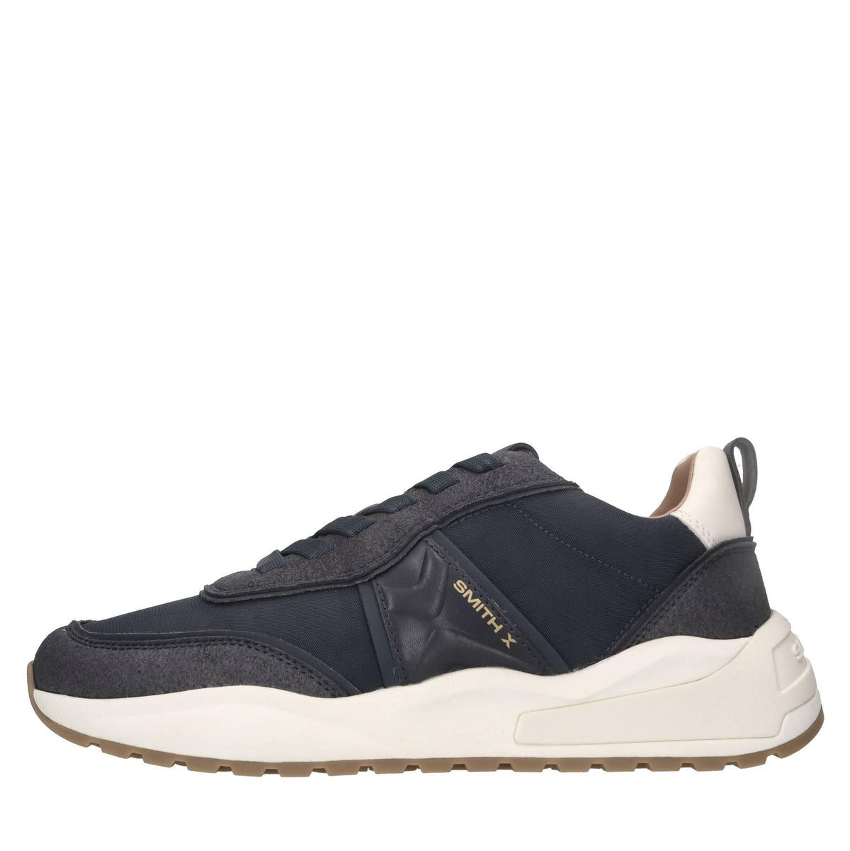 Sneakers in ecopelle e tessuto 