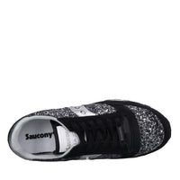Sneakers in camoscio, tessuto e glitter 