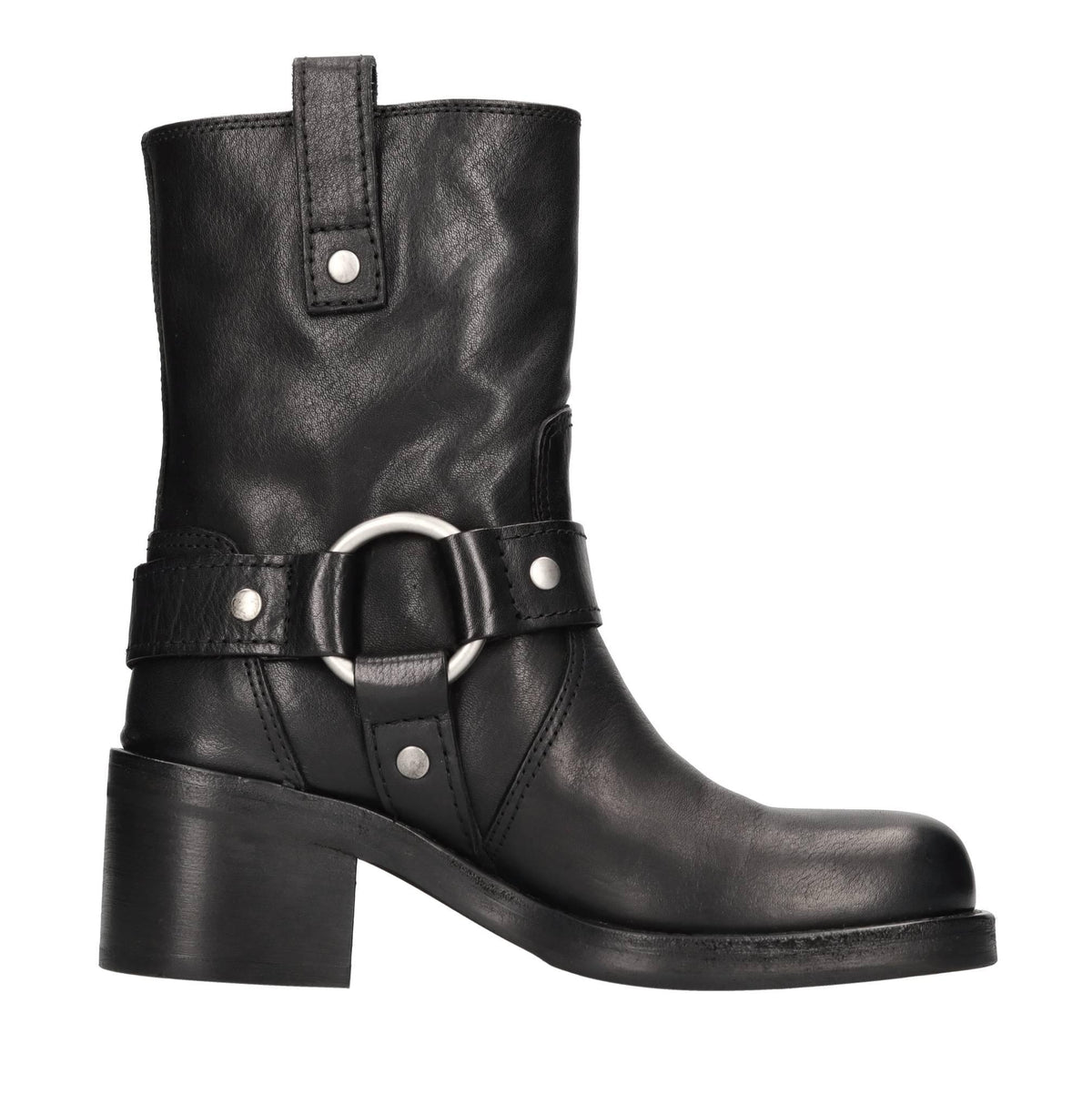 Stivaletti biker in pelle 