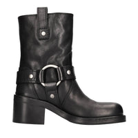 Stivaletti biker in pelle 