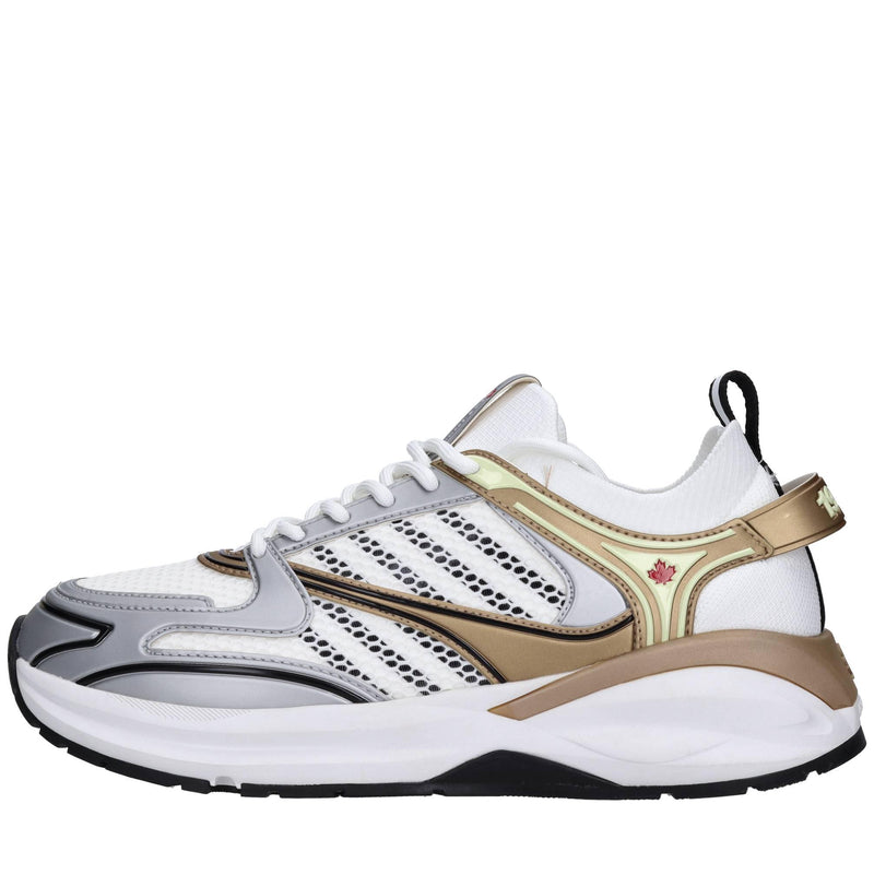 Sneakers in tessuto ed ecopelle 