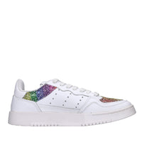 Sneakers in pelle e glitter 