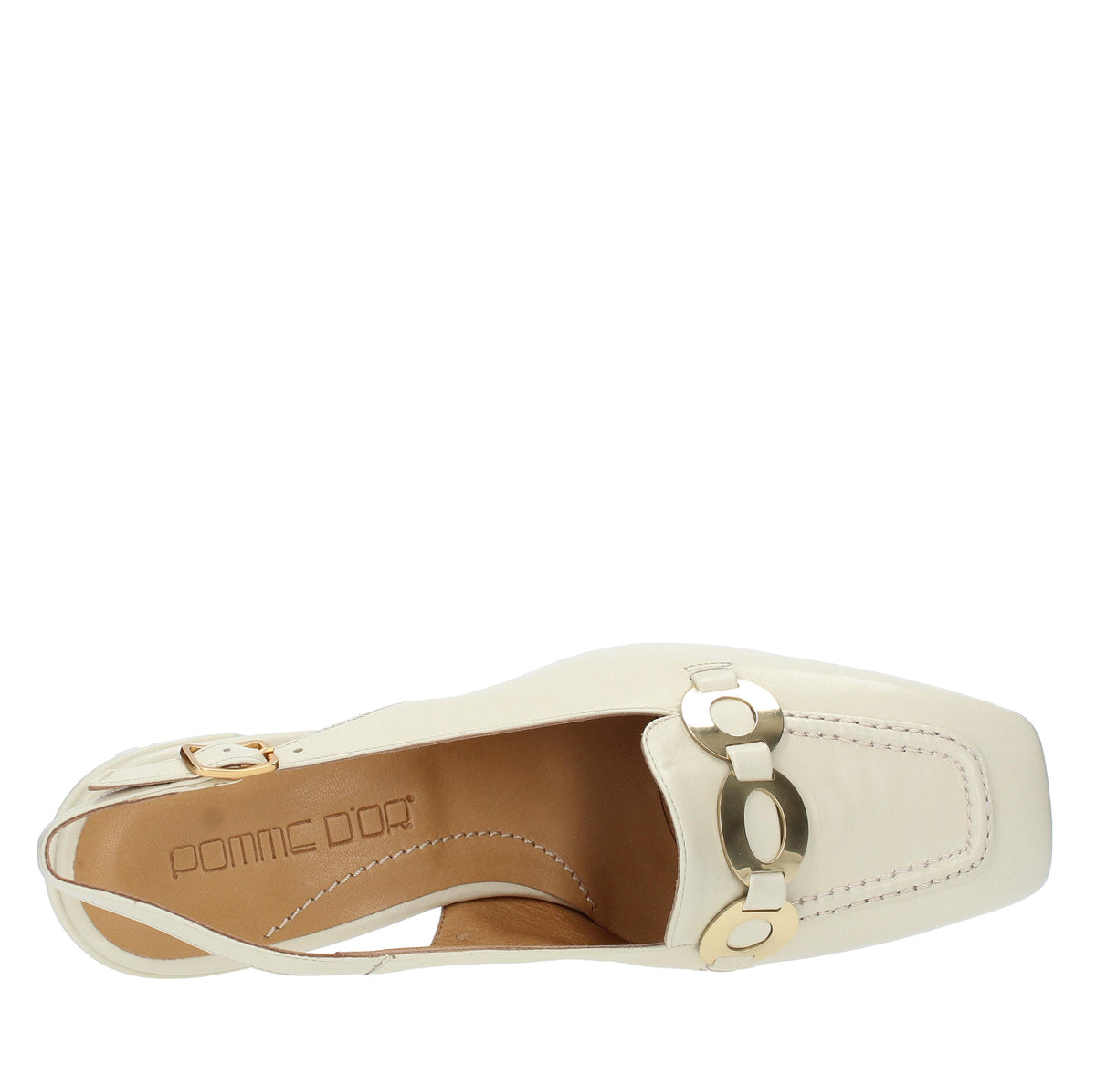 Décolleté slingback in pelle 