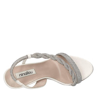 Sandali in pelle e microstrass 