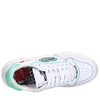 Sneakers in pelle e tessuto 