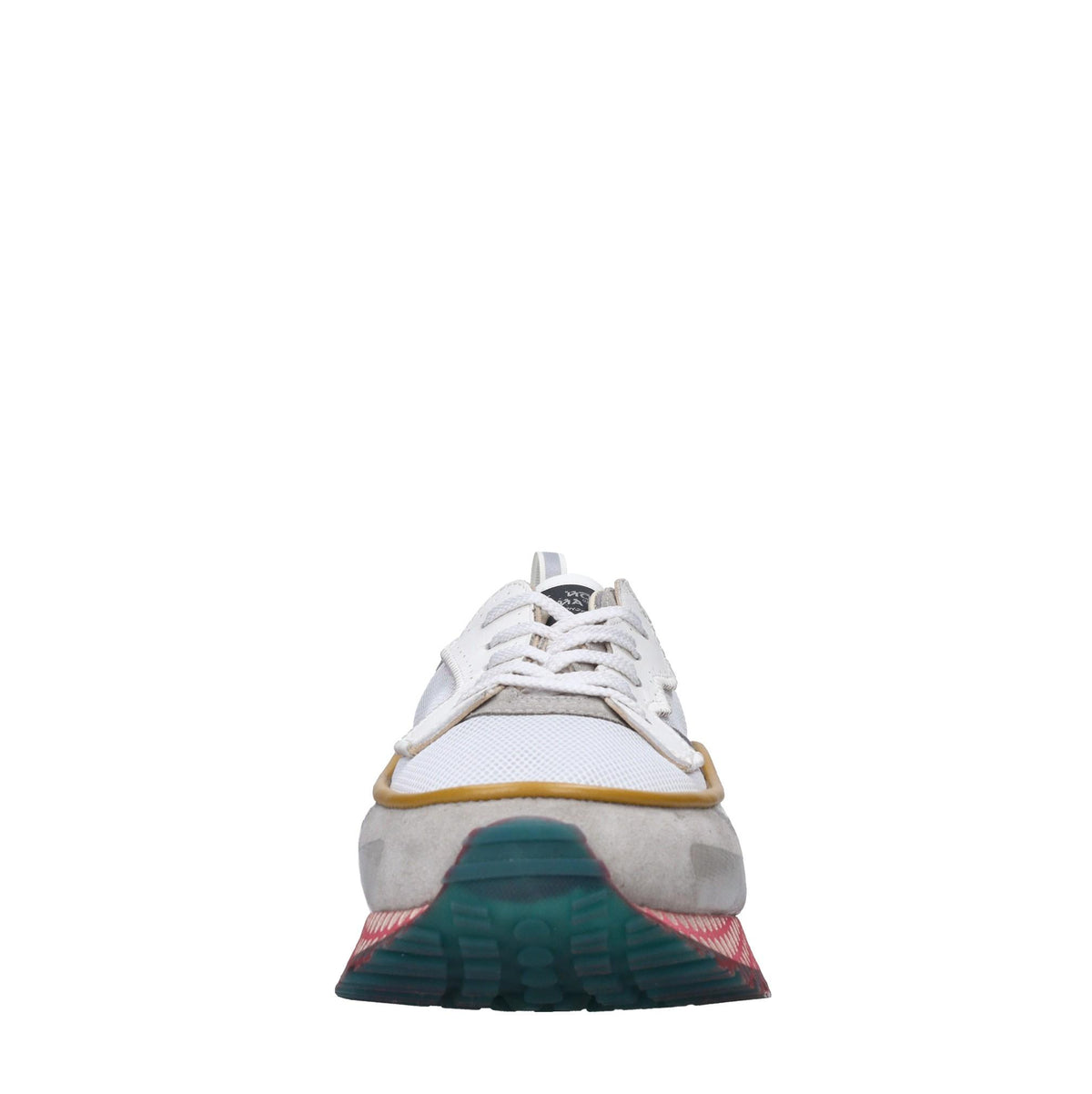 Sneakers in pelle e tessuto 