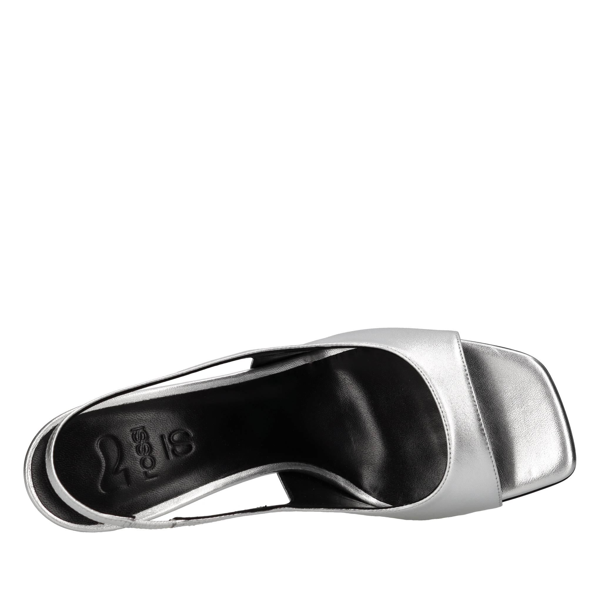 Sandali slingback in pelle 