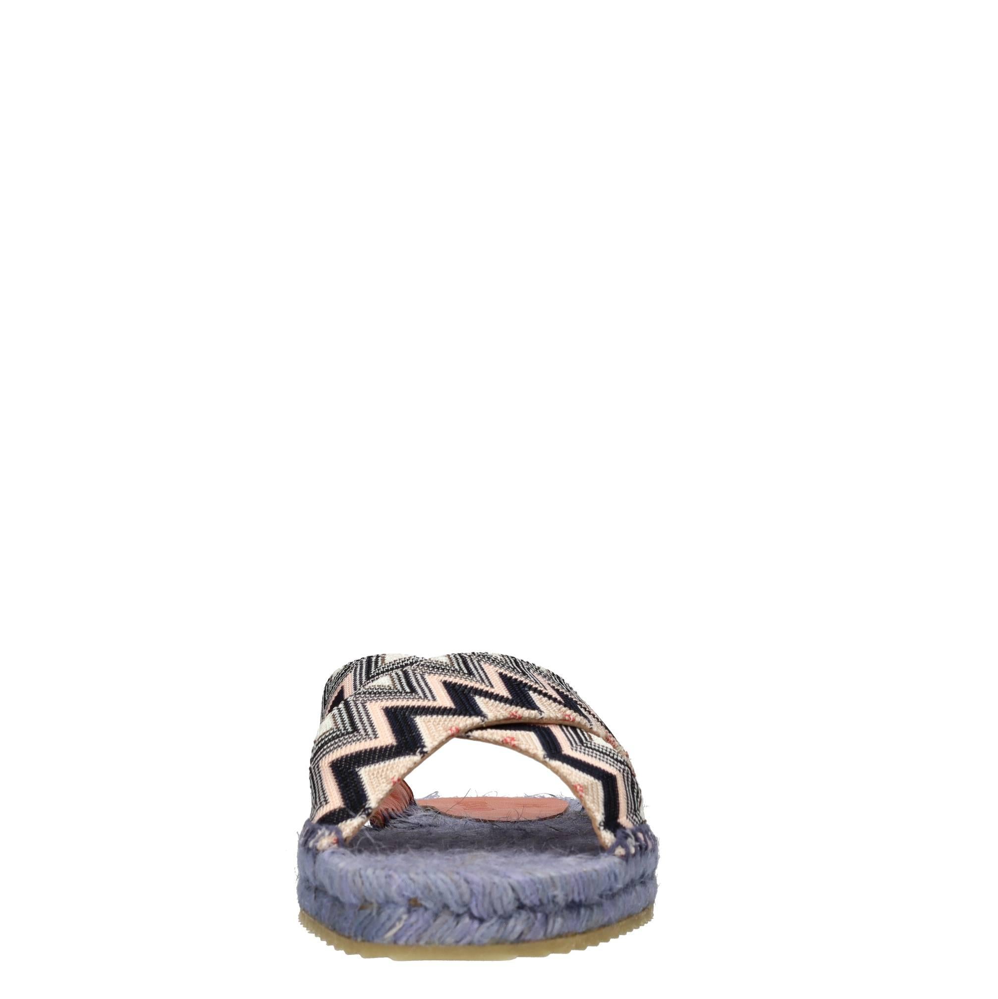 Mules in tessuto zig zag 