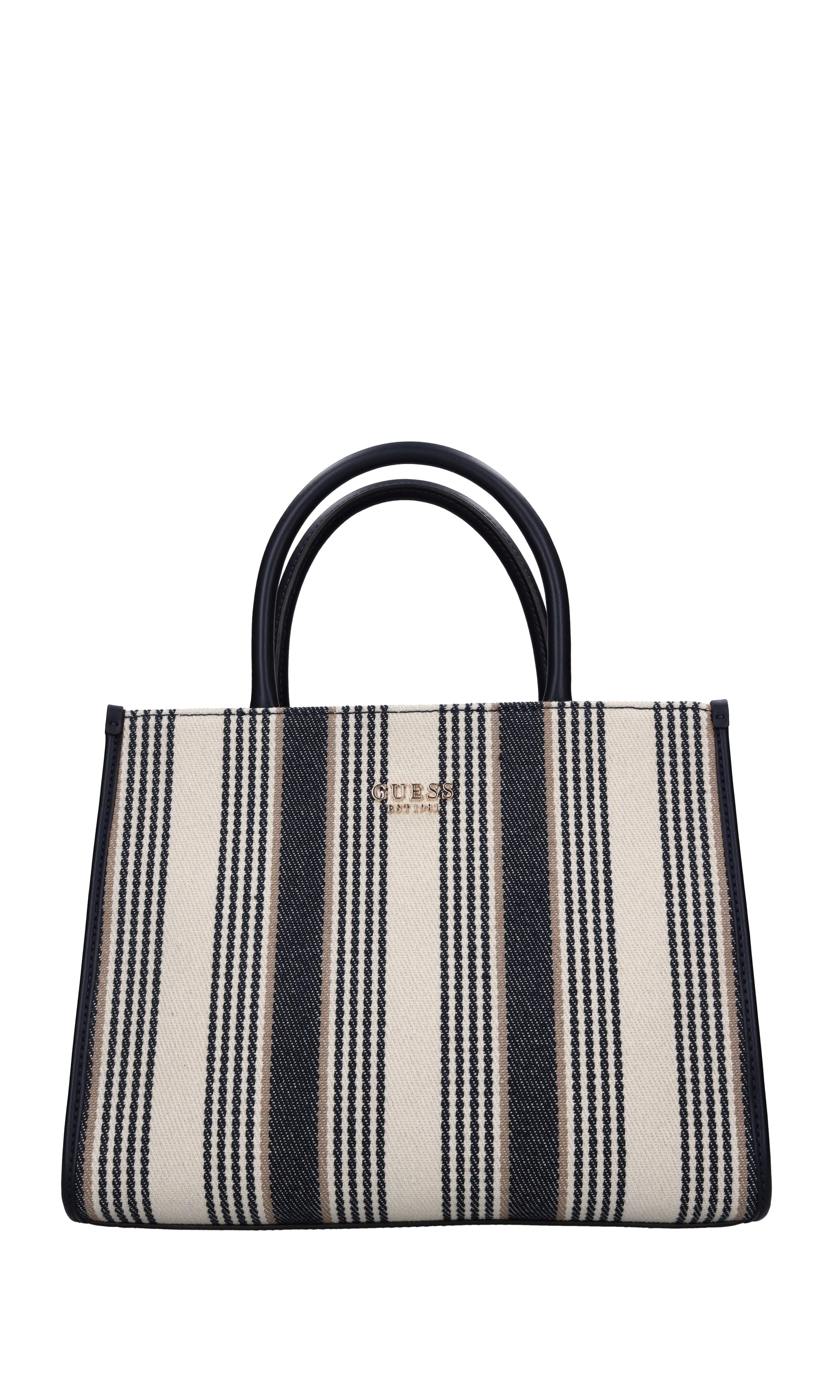 Borsa in ecopelle e tessuto 