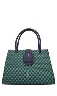 Borsa Peggy Tote in ecopelle intrecciata 