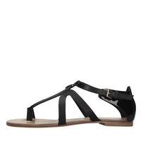 Sandali in pelle e vernice 