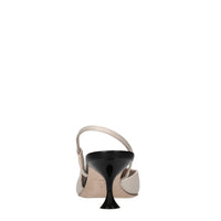Décolleté slingback in pelle 
