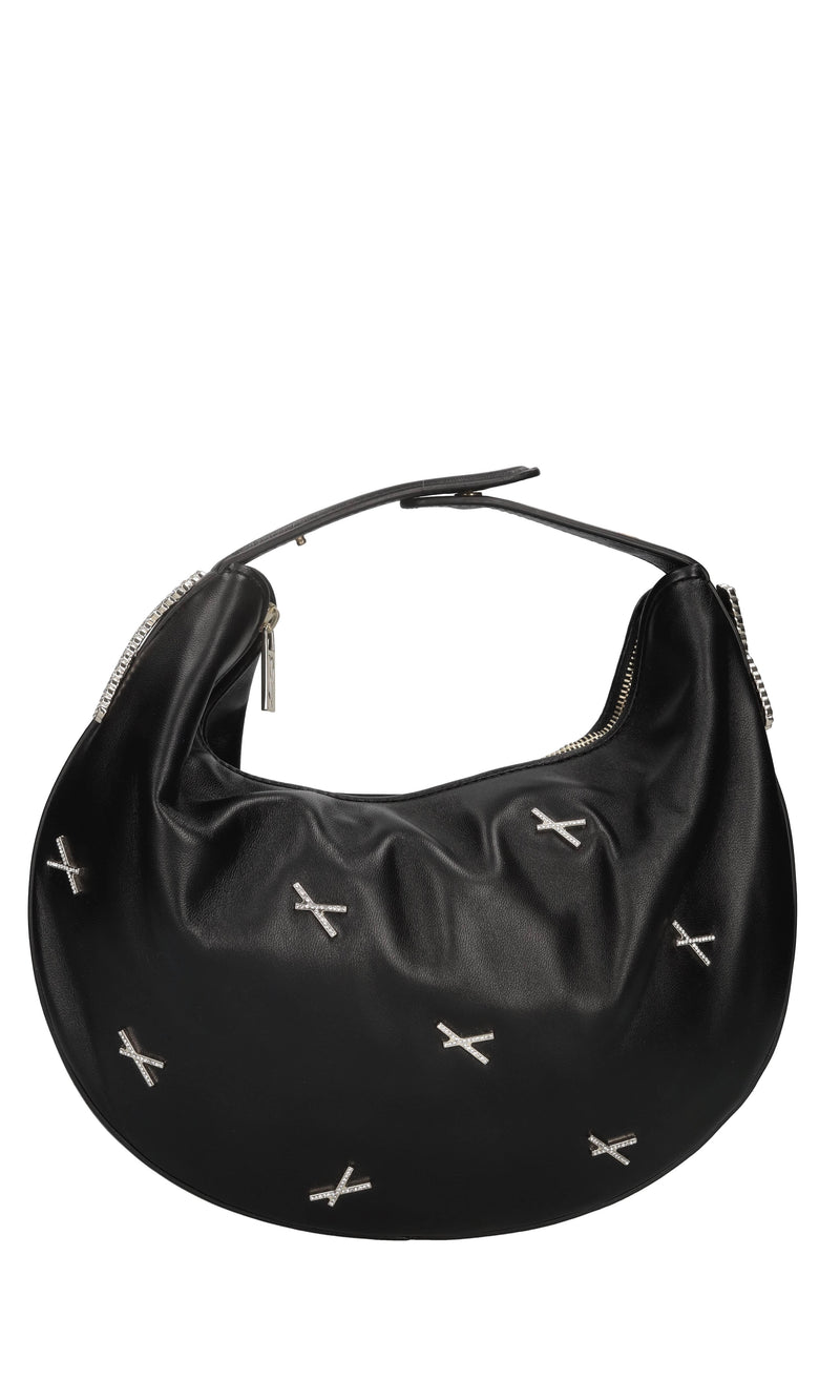 Borsa Fortune in pelle e strass 
