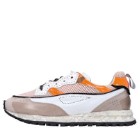 Sneakers in pelle e tessuto 