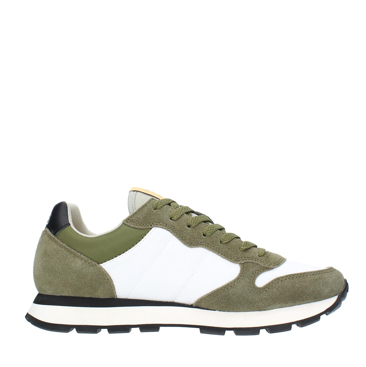 Sneakers in camoscio e tessuto 