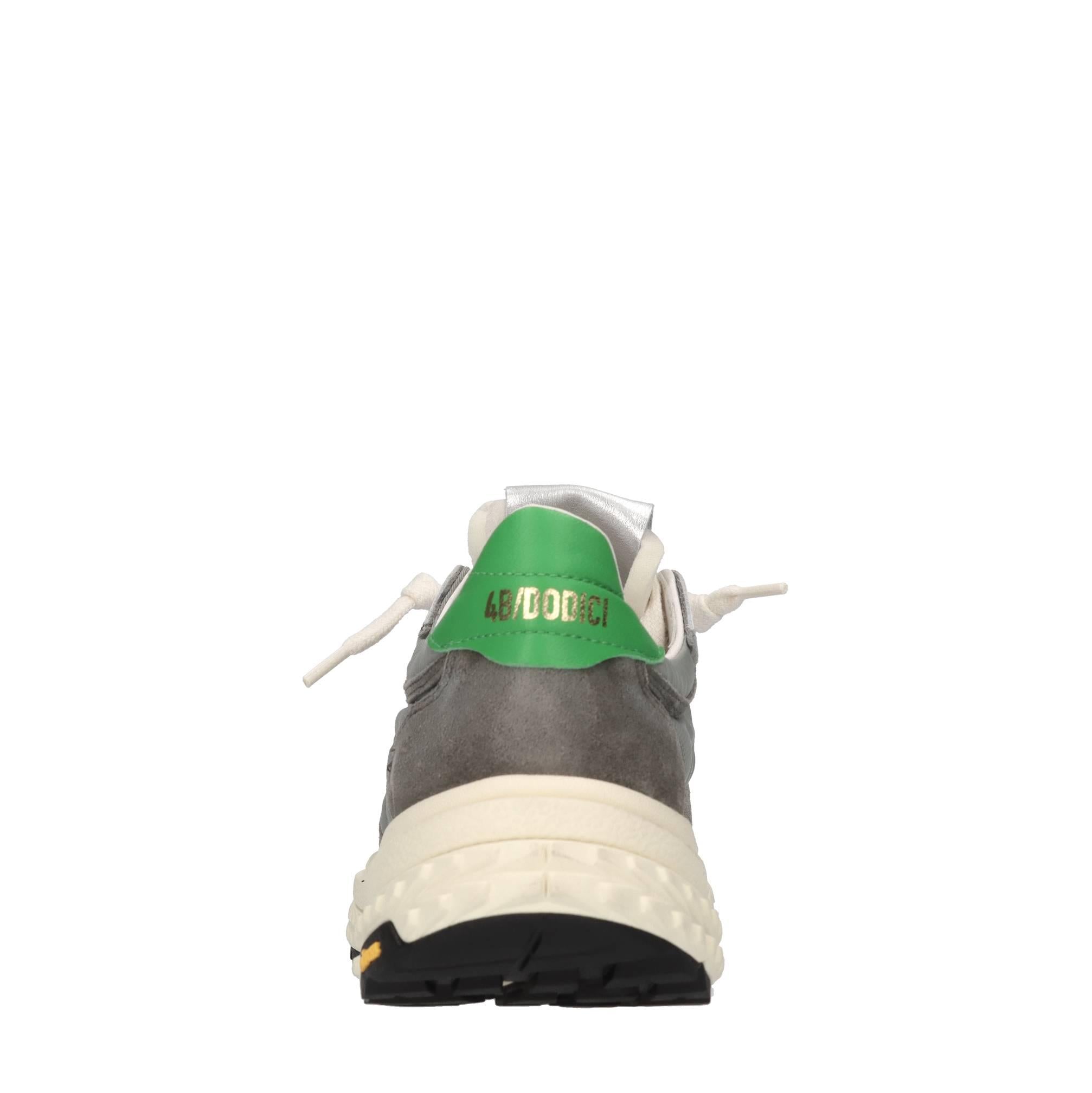 Sneakers in pelle e tessuto 