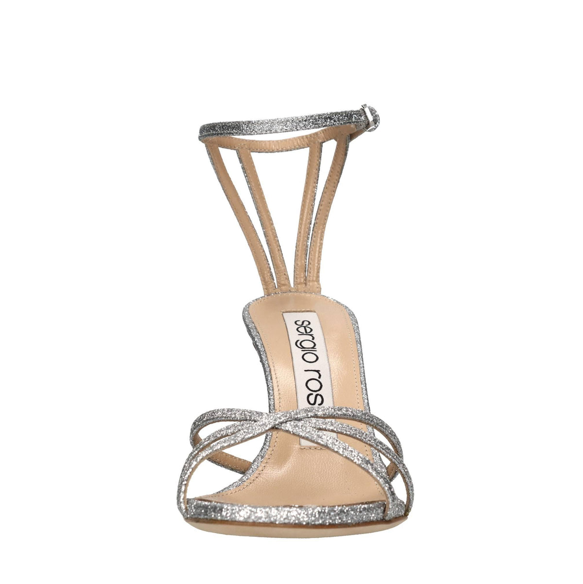 Sandali in pelle e glitter 