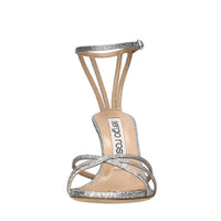 Sandali in pelle e glitter 