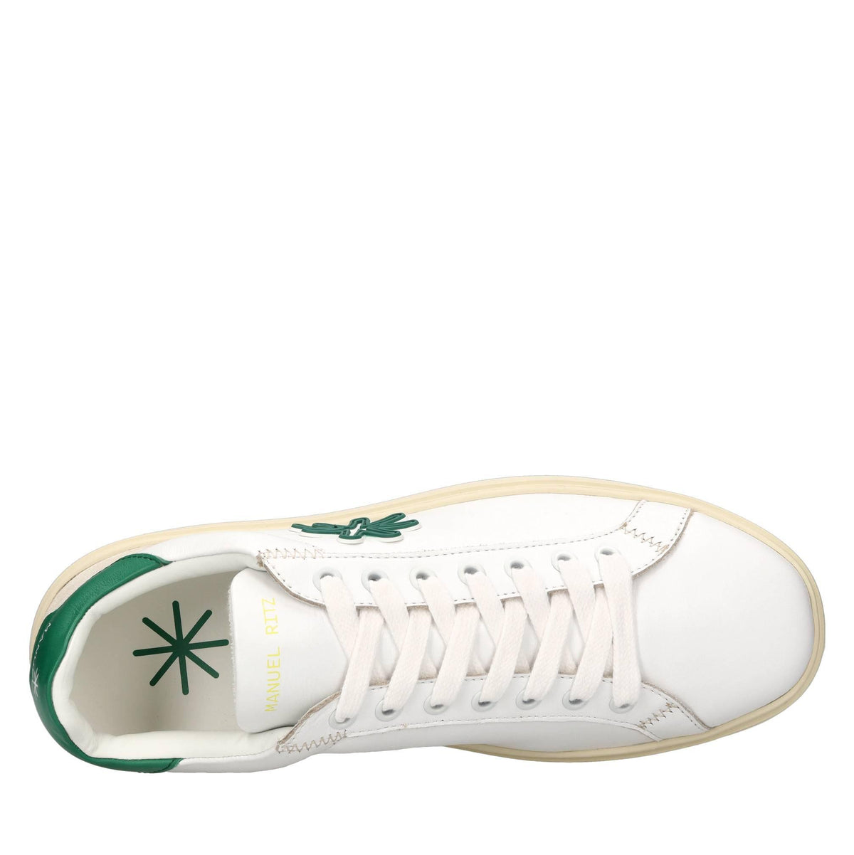 Sneakers in pelle e tessuto 