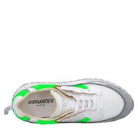 Sneakers in pelle e tessuto 