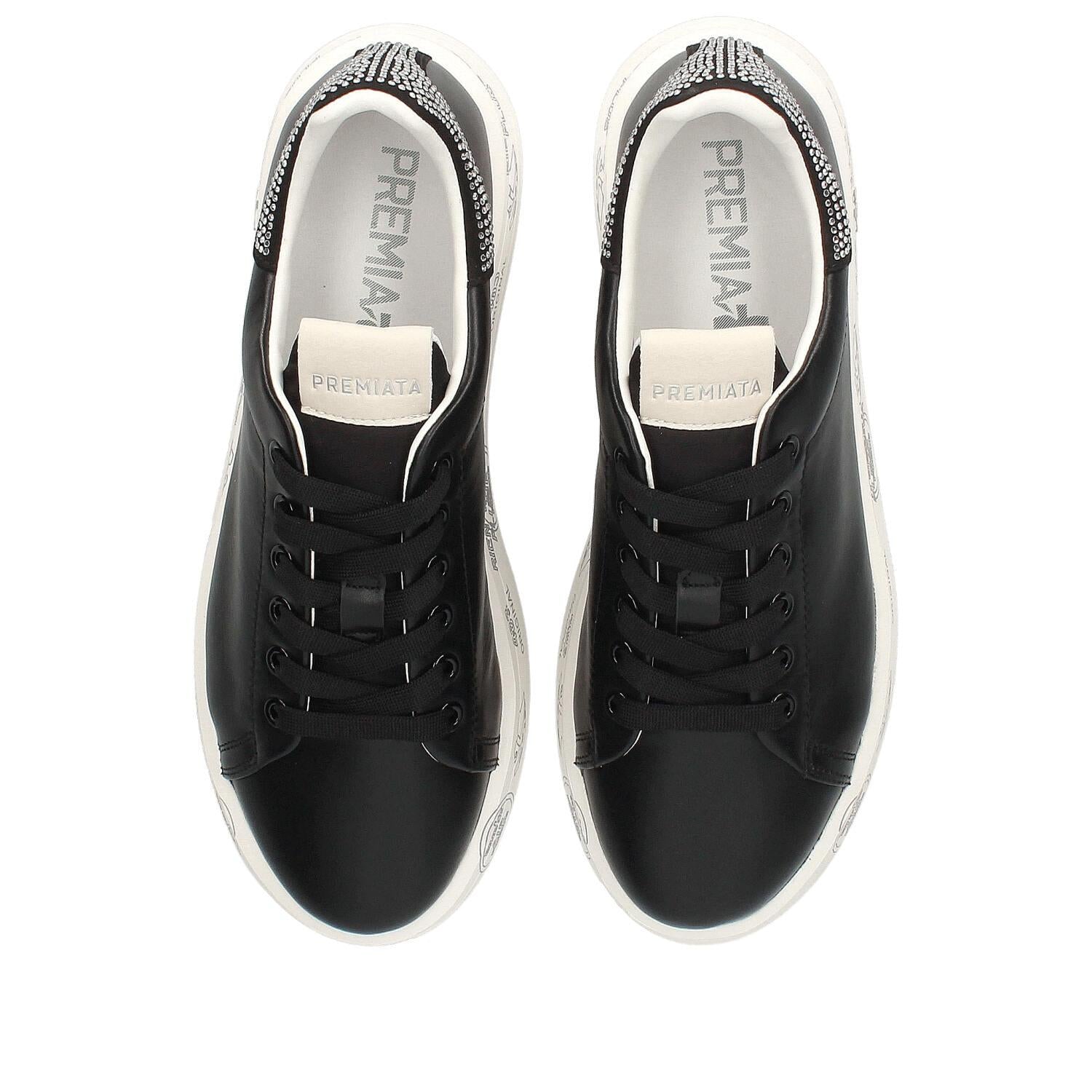 Sneakers Belle Var 7810 in pelle, ecopelle e tessuto<BR/> 