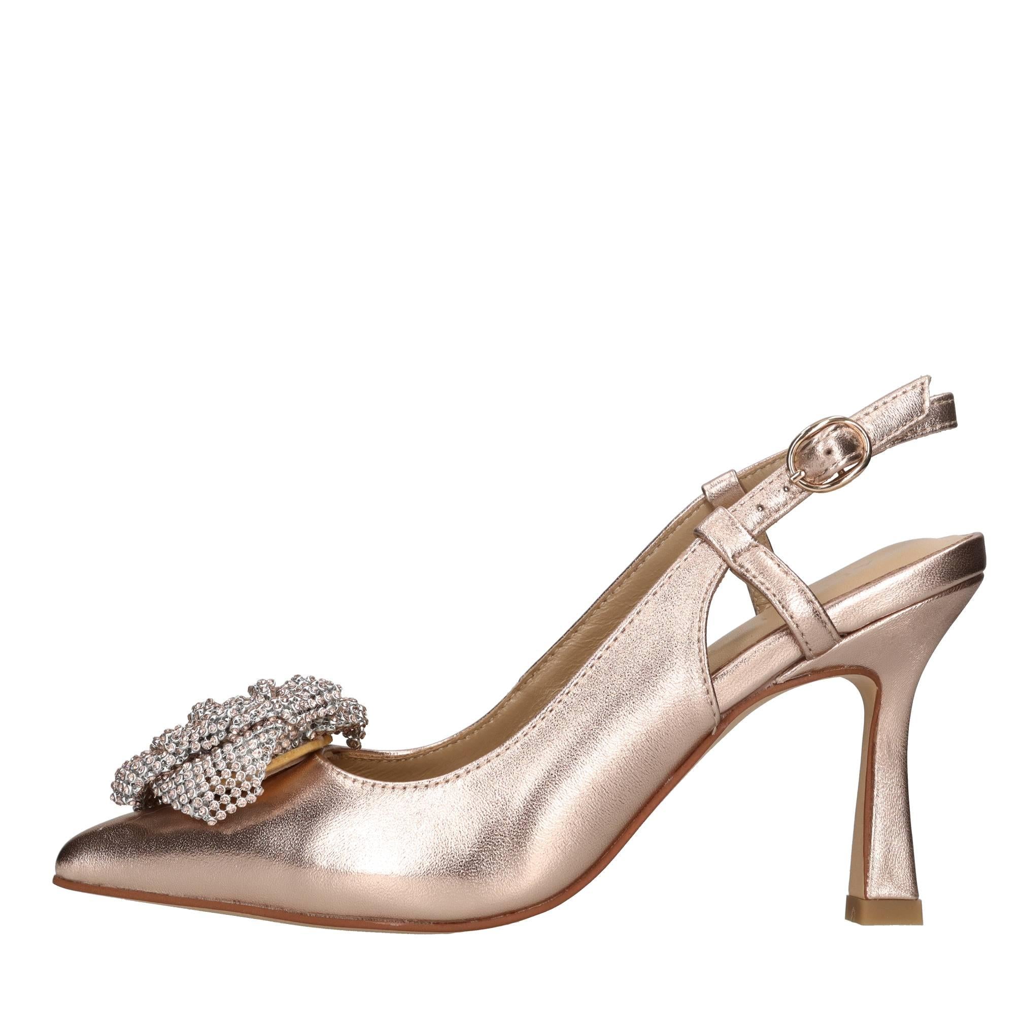 Décolleté slingback in pelle 