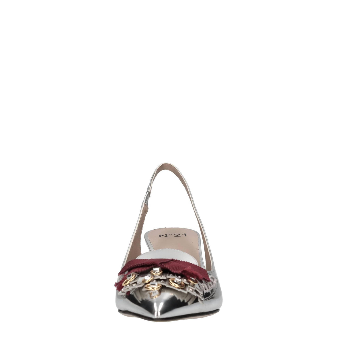 Décolleté slingback in vernice 