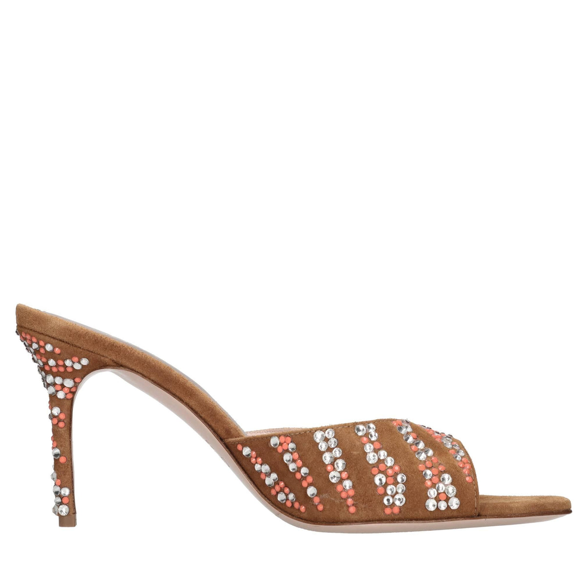Mules Arya in camoscio e strass 