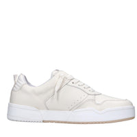 Sneakers in pelle e tessuto 