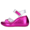CASADEI Sandali Zeppa in plexi e pelle