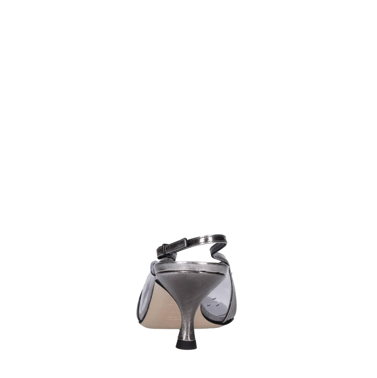 Décolleté slingback in plexi e pelle 