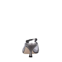 Décolleté slingback in plexi e pelle 