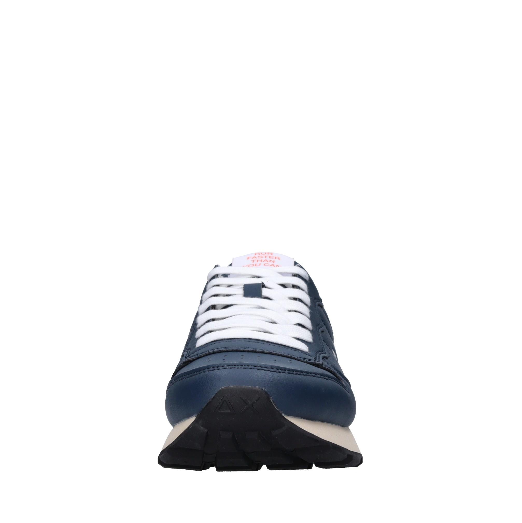 Sneakers in pelle e tessuto 