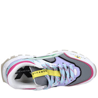 Sneakers in pelle e tessuto 