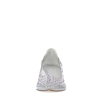 Décolleté in pelle glitterata e PVC 