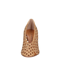 Decollete in pelle intrecciata 