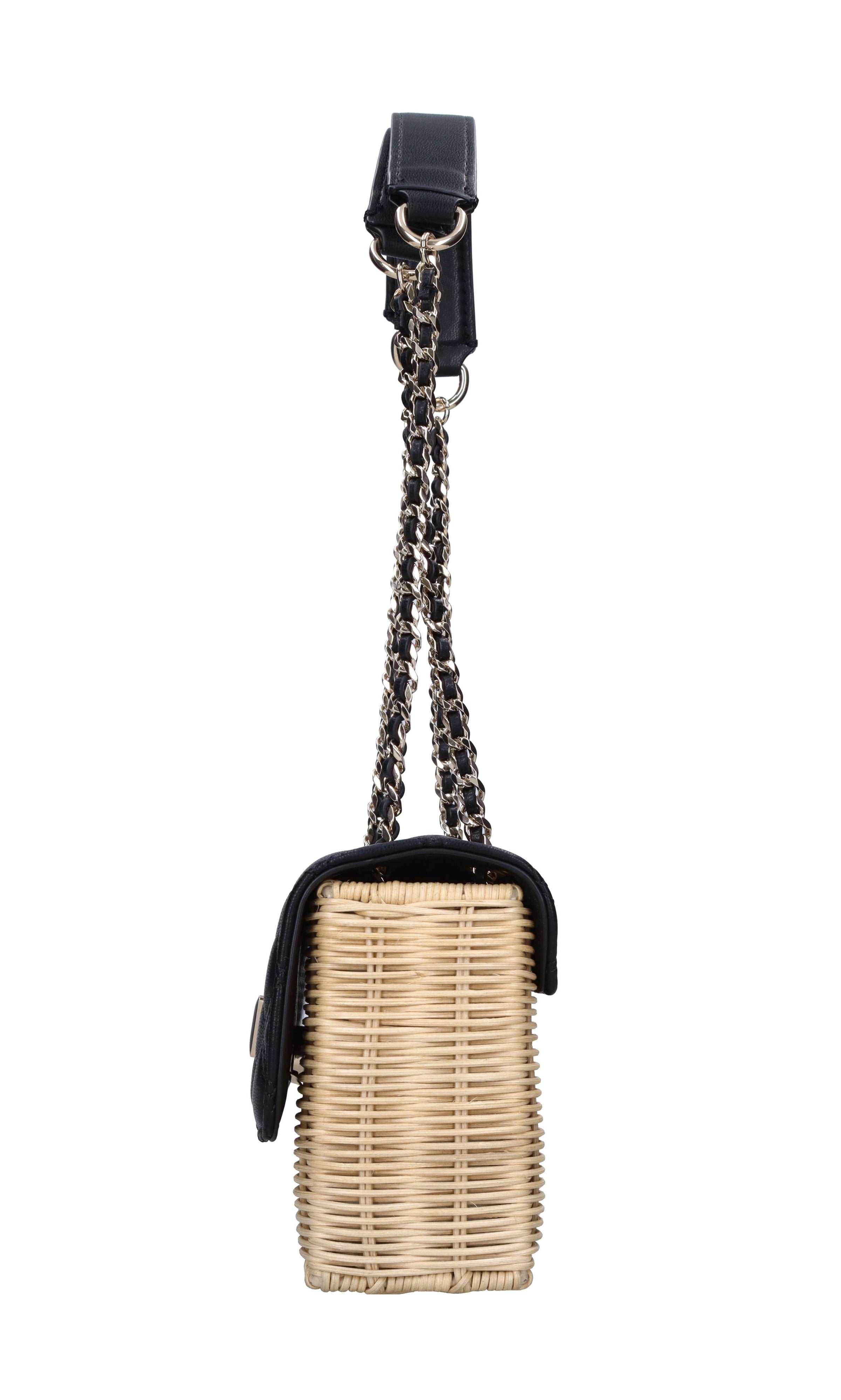 Borsa in ecopelle e midollino 