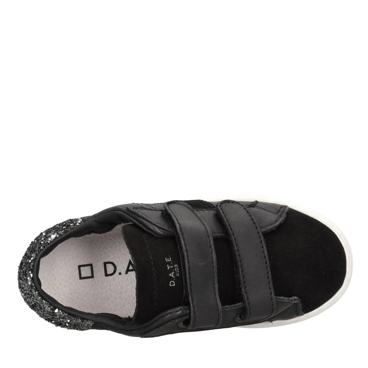 Sneakers in pelle e tessuto 