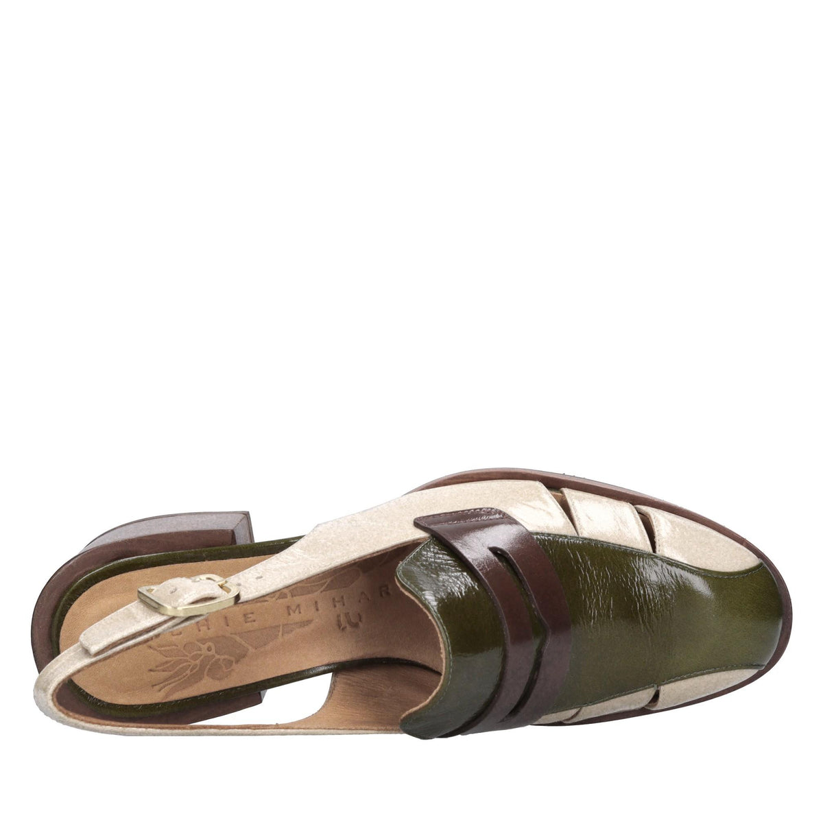 Décolleté slingback in pelle 