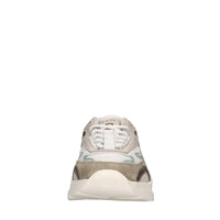 Sneakers in pelle e tessuto 